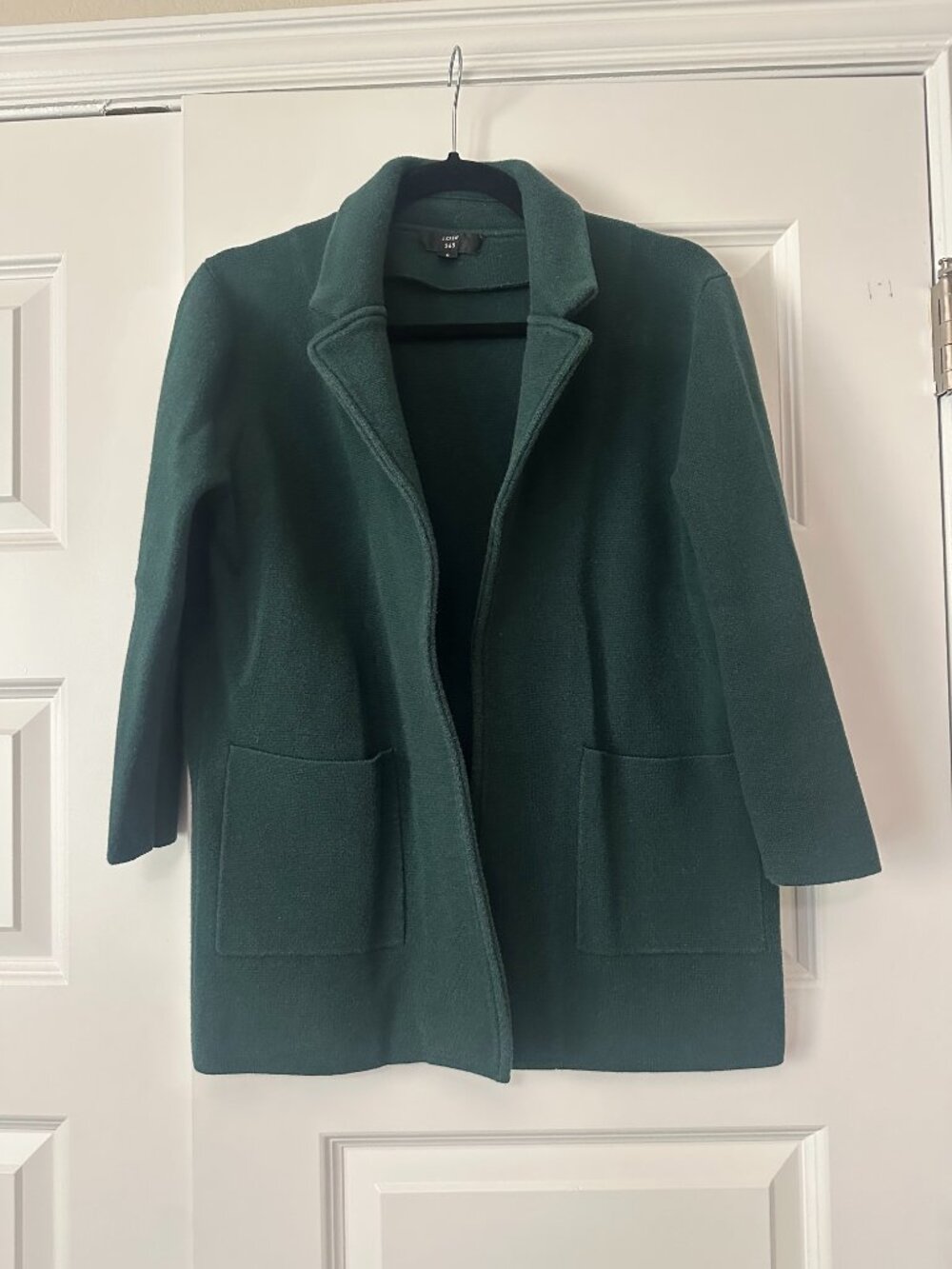 Emerald Green JCrew Boyfriend Cardigan Sweater Size Small